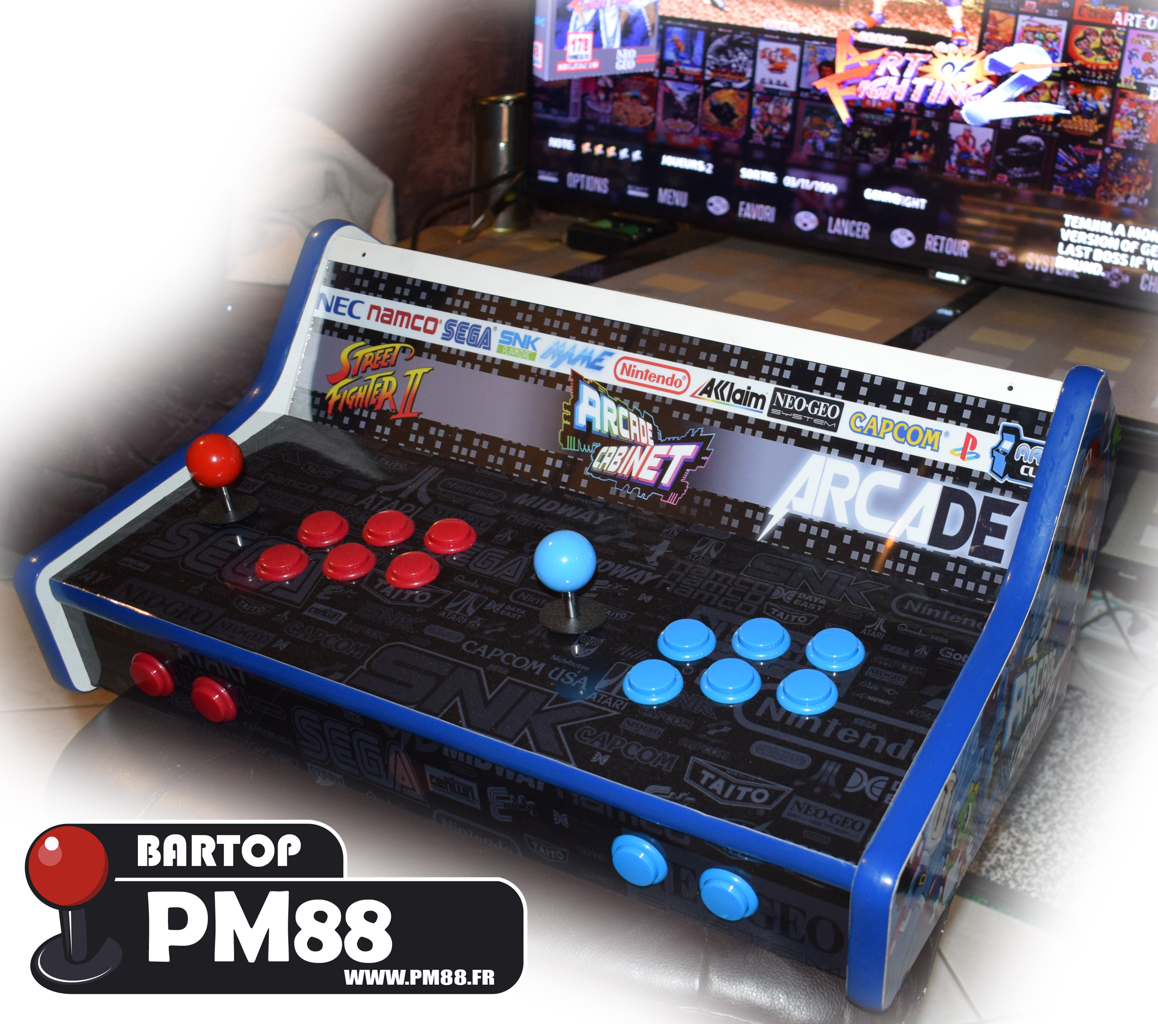 Kit panel arcade 2 joueurs complet pour raspberry mini PC version blanche PM88